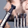 4 em 1 recarregável homem elétrico nariz orelha aparador de cabelo indolor mulheres aparar costeletas sobrancelhas barba cabelo clipper corte barbeador